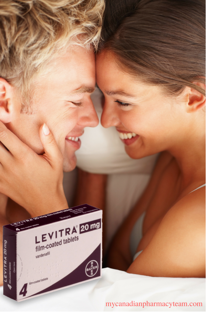 Intimate couple with Levitra